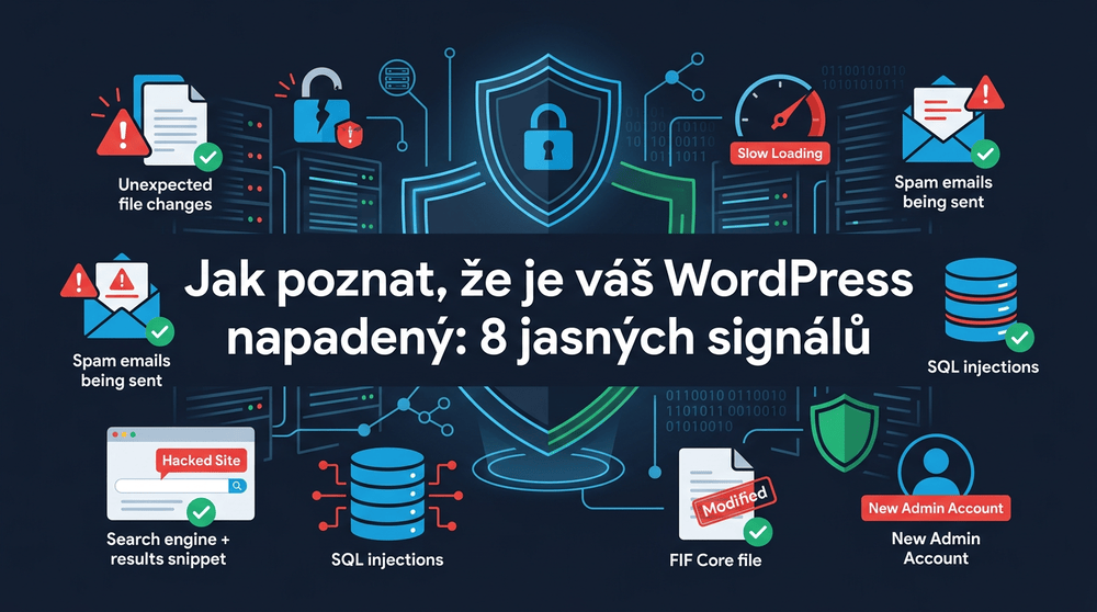 Jak poznat, že je váš WordPress napadený: 8 jasných signálů